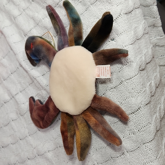 🕸Vintage Ty Beanie Baby Original Claude 1996 Tie Dye  Crab - Picture 5 of 11